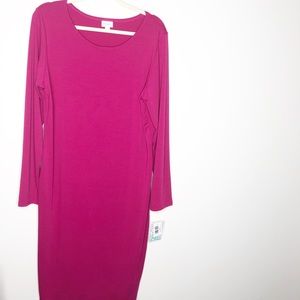 Lularoe magenta Debbie Dress in 2XL